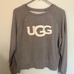 UGG Gray Sweatshirt with White Logo Patch